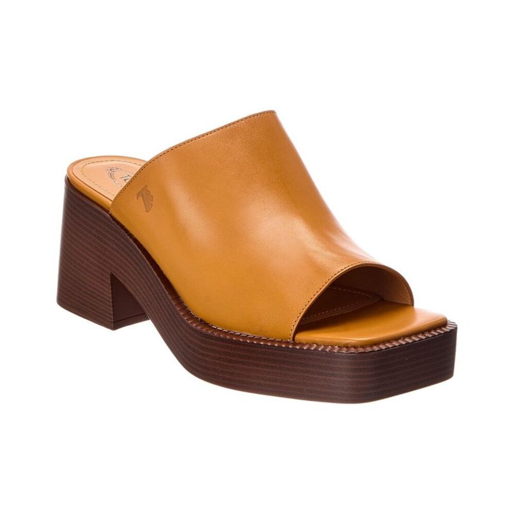 Tod's Leather Sandal, Brown